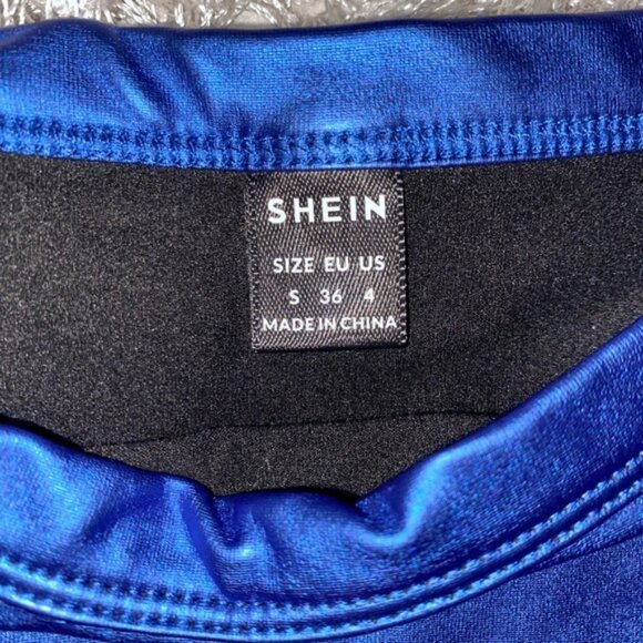 blue metallic crop top - Picture 3 of 3